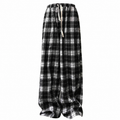 Oversize Women Sweatpants Fashion Black Plaid Casual Pants Baggy Elastic Waist Pockets Student Unisex Hip Hop Loose Trousers