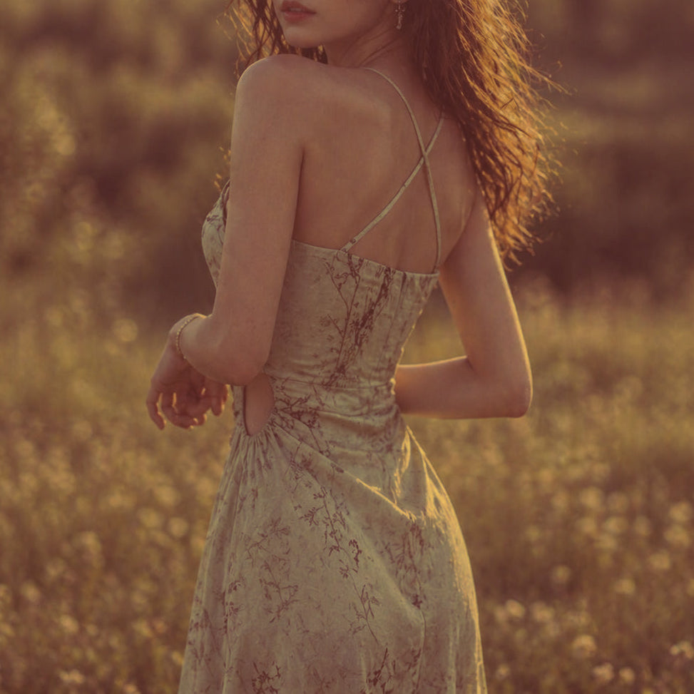 Vestido Romántico Largo Floral
