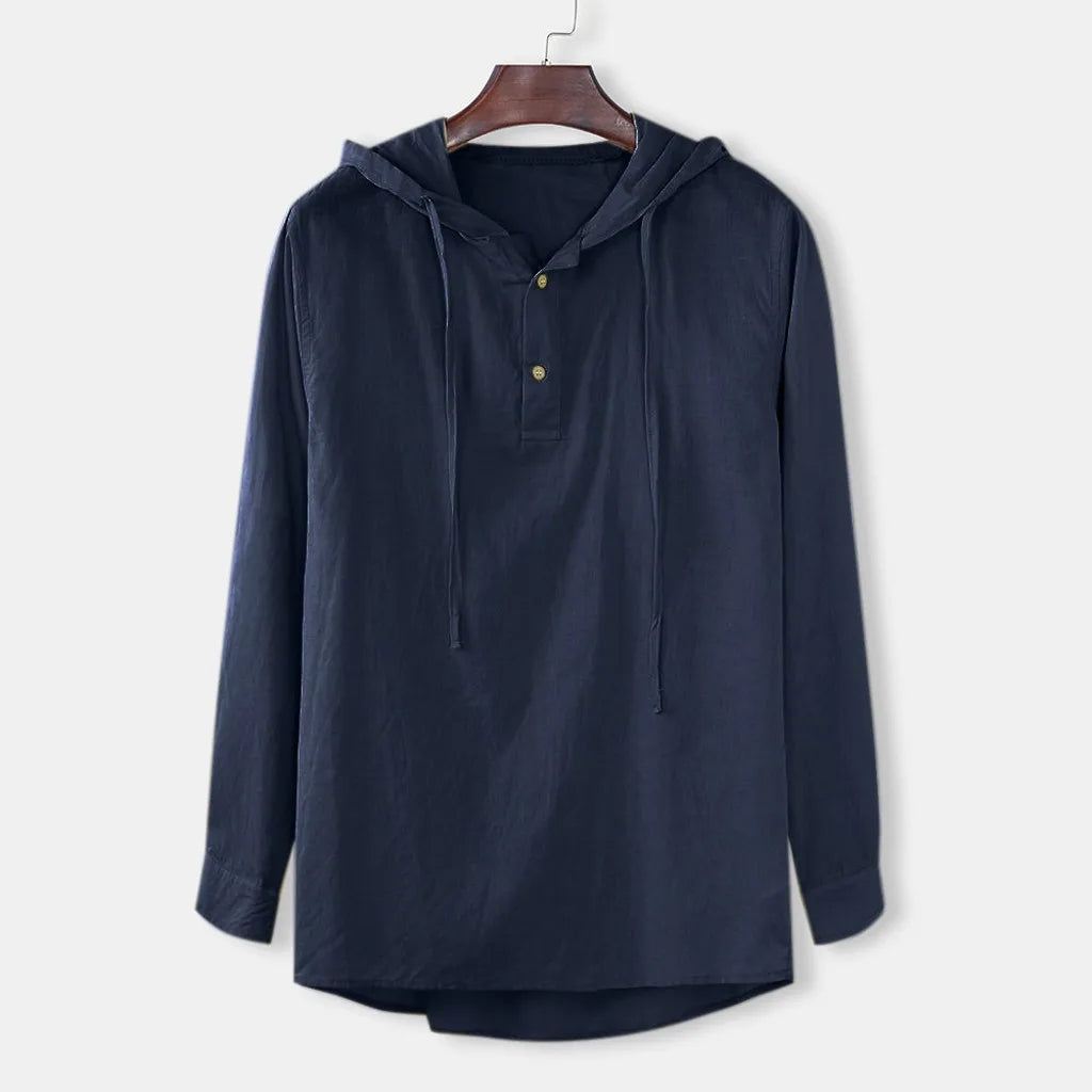 spring 2023 New Men's Cotton Linen T shirt Male Solid Color V Neck bandage T shirts Casual Long Sleeves Linen tshirt Tops S-4XL