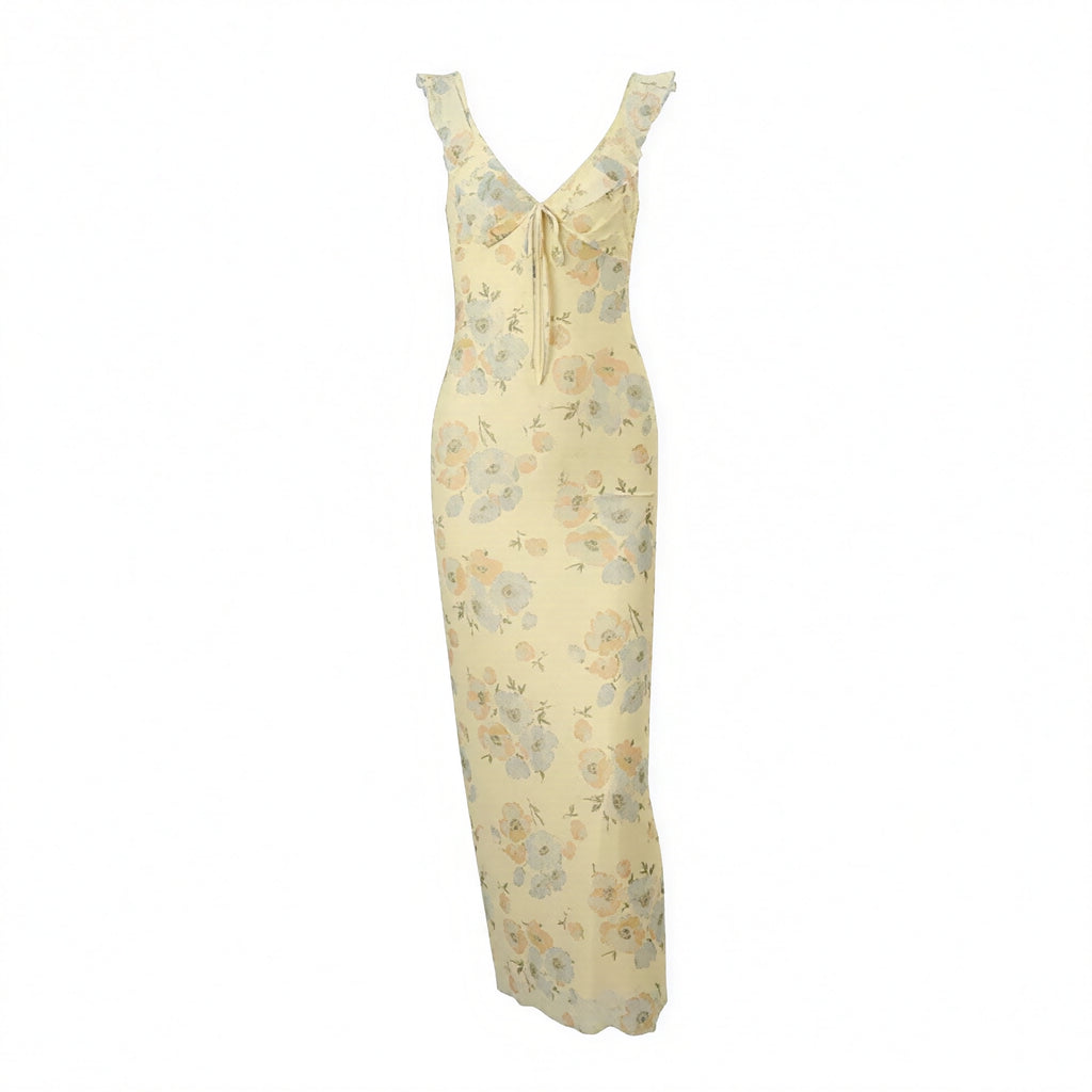 Vestido Largo Floral Vintage