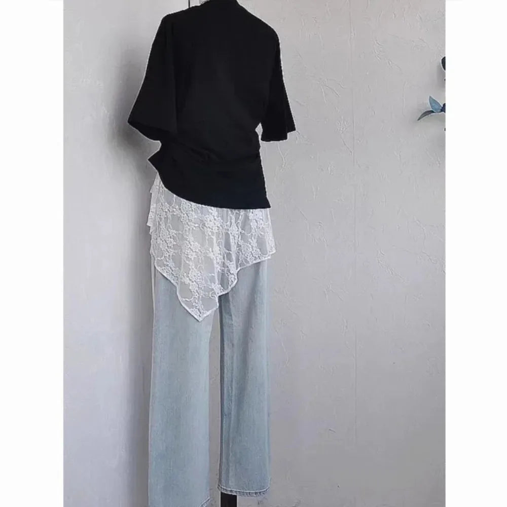 2026 French Lace Up Short Fart Curtain Skirt Spring Layered Skirt INS Women Wrap Skirt Bandage Dress Apron Curtain Expansion Sk