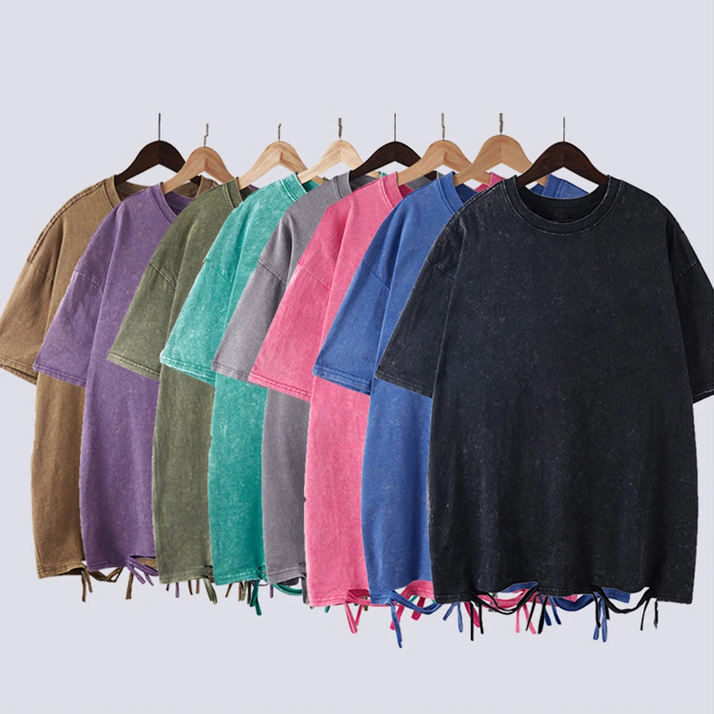 Fashion Solid Color Washed Holes T-Shirts Women 100% Cotton Short Sleeve Street Hip Hop Tee Shirt Soft Comfortable Clothing