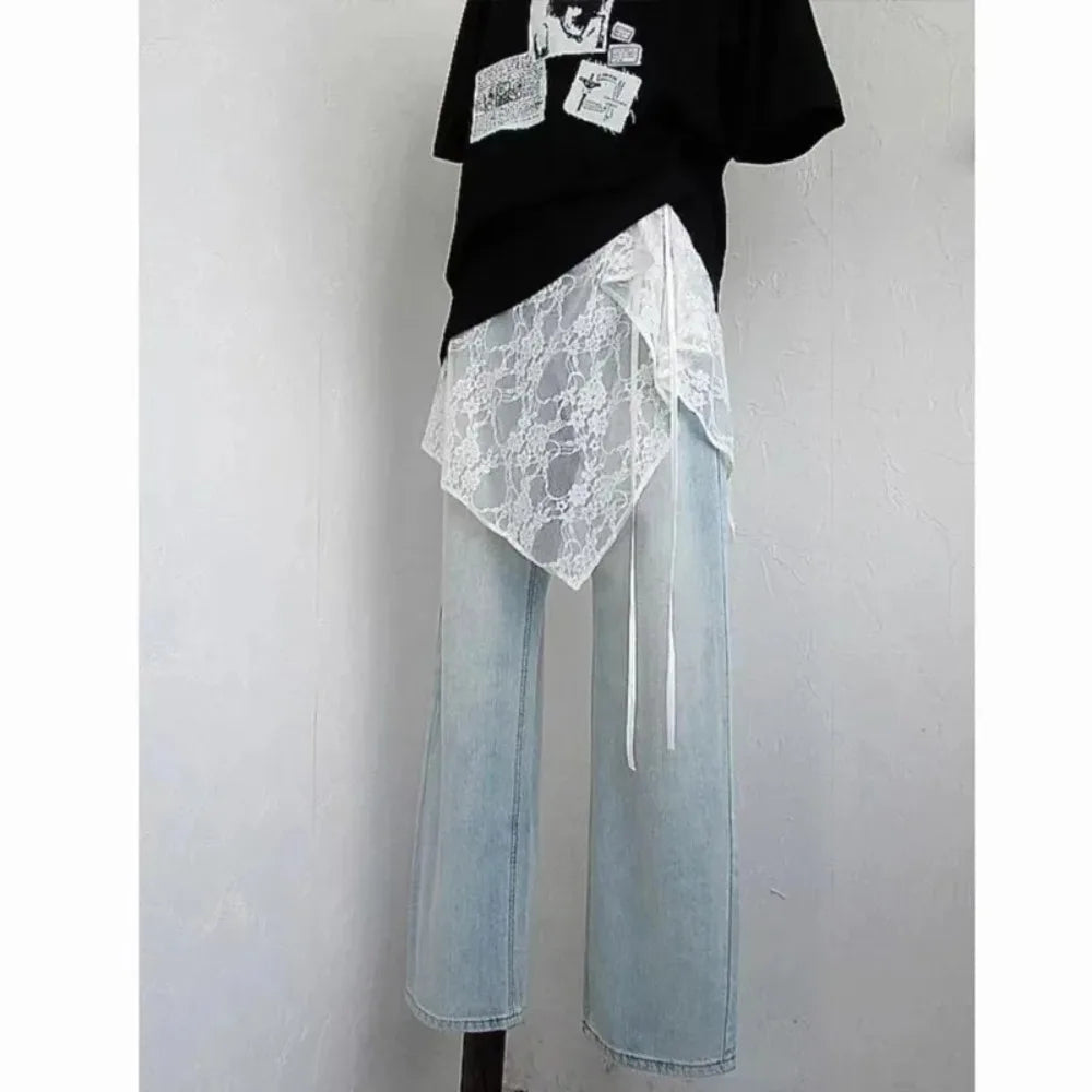 2026 French Lace Up Short Fart Curtain Skirt Spring Layered Skirt INS Women Wrap Skirt Bandage Dress Apron Curtain Expansion Sk