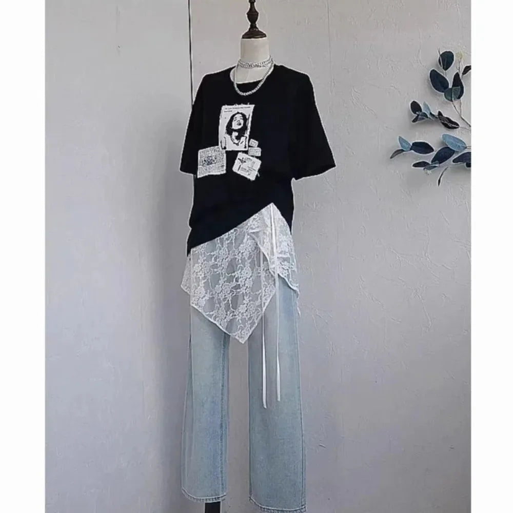 2026 French Lace Up Short Fart Curtain Skirt Spring Layered Skirt INS Women Wrap Skirt Bandage Dress Apron Curtain Expansion Sk