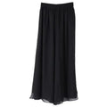 Women's Loose Style Casual Fashion Solid Color Chiffon Double-layer Wide Leg Pants New High Waisted Trendy Pants Skirt