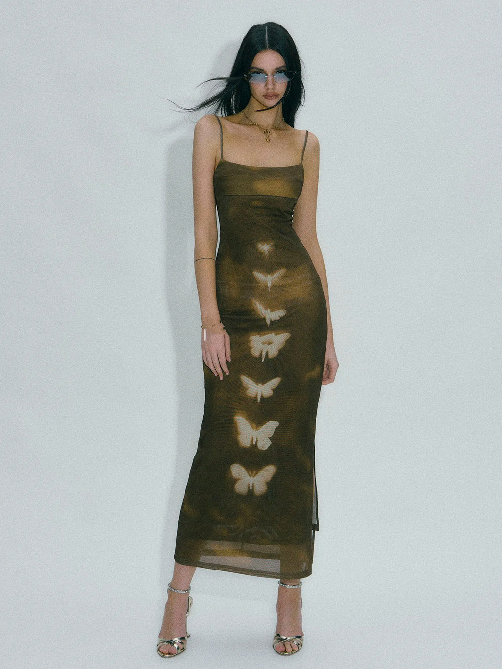 Y2K Retro Fashion Strap Printing Summer Maxi Dress Women Fairycore Grunge Chic Party Long Dresses Gothic Clothes