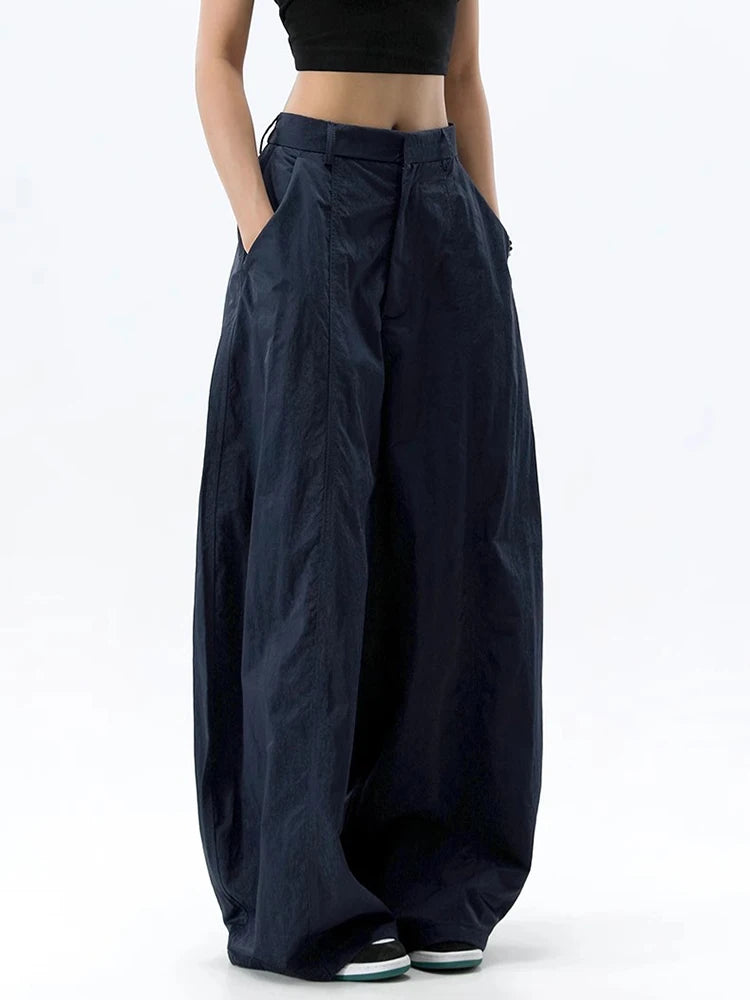 High Waist Women Casual Pants Straight Office Ladies Korean Fashion Trousers Loose Female Pants New 2025