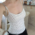 2026 Ropa Mujer Y2k Wave Point All Match Vest Fashion Summer New Korean Camisole Lace Patchwork Backless Tank Top Women Clothes