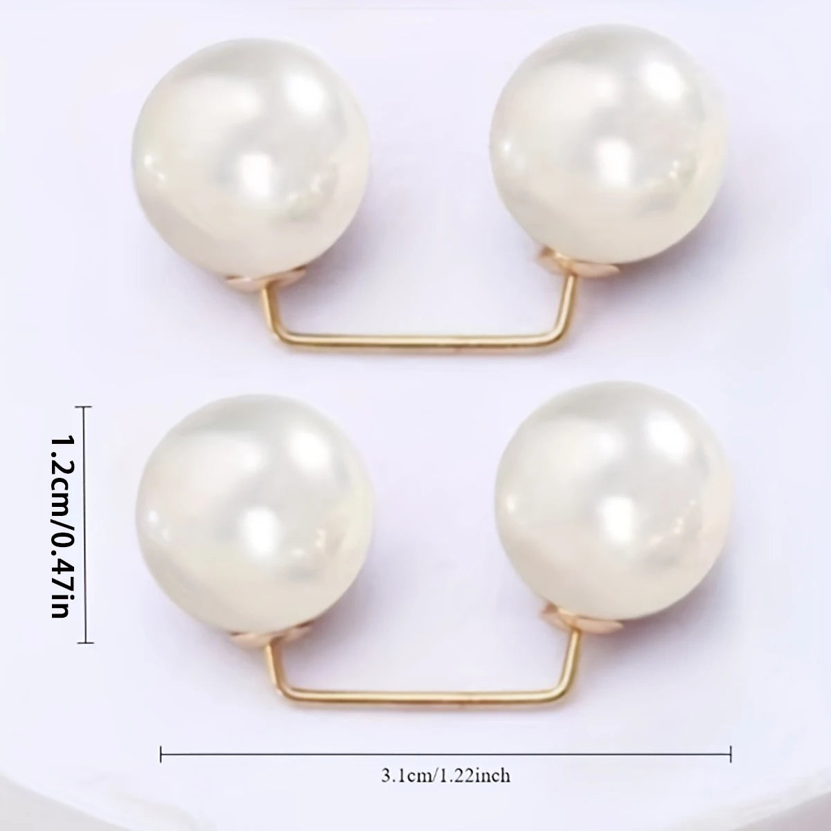 2pcs Pearl Jeans Ankle Clip, Chest Anti Light Needle, Anti Stepping Slipper Buckle, Pants Length Adjuster