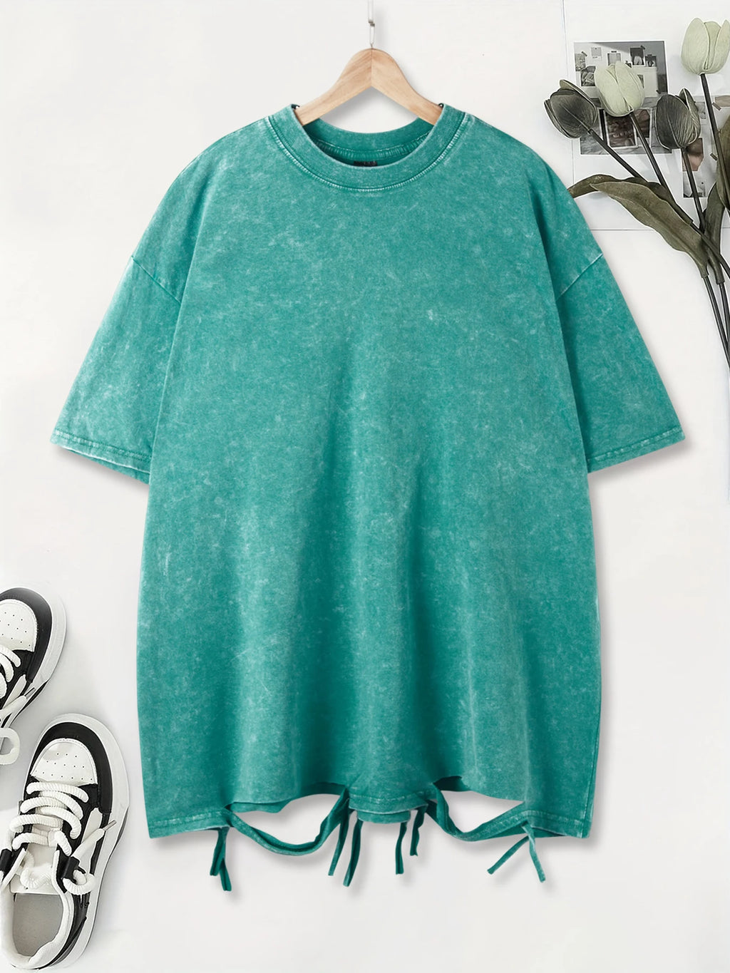 Fashion Solid Color Washed Holes T-Shirts Women 100% Cotton Short Sleeve Street Hip Hop Tee Shirt Soft Comfortable Clothing