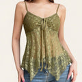 2026 New Arrival Women Fashion Sexy Spicy Green Cami Top Off Shoulder Slim Fit Stylish Streetwear Trendy Sleeveless Vest