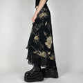 Y2K Aesthetics Mesh A-line Skirt Women Floral Print Slim Skirts Fairy Streetwear Gothic Bottoms Vintage Sweet Trendy 2026 New